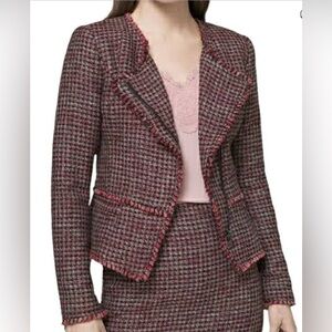 NWT WHBM Metallic Tweed Zip Moto Jacket